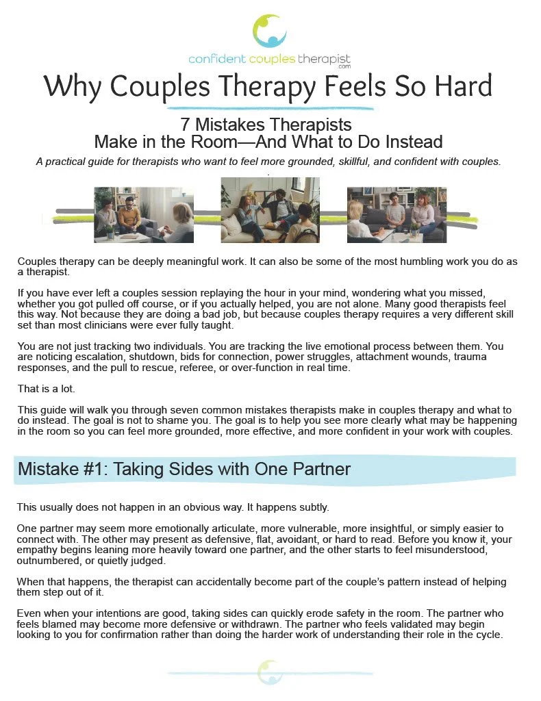 7 Mistakes Couples Therapist Make and What to do Instead