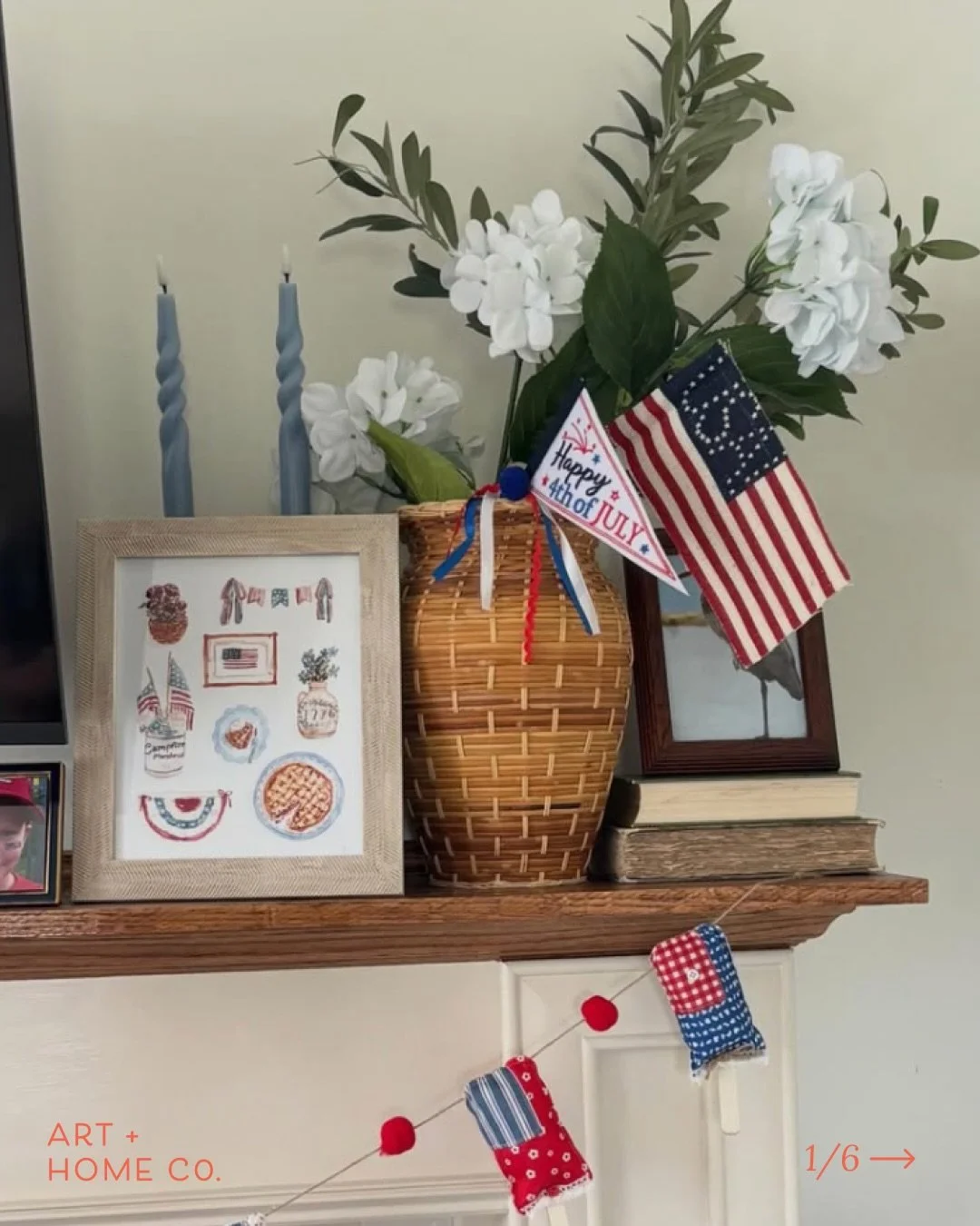 Scroll for our favorite Americana looks that you&rsquo;ve shared with us ➡️

Americana home decor that doesn&rsquo;t look like a party store haul. These are art prints from an Indiana artist&mdash;real paintings, printed and framed, for homes that ta