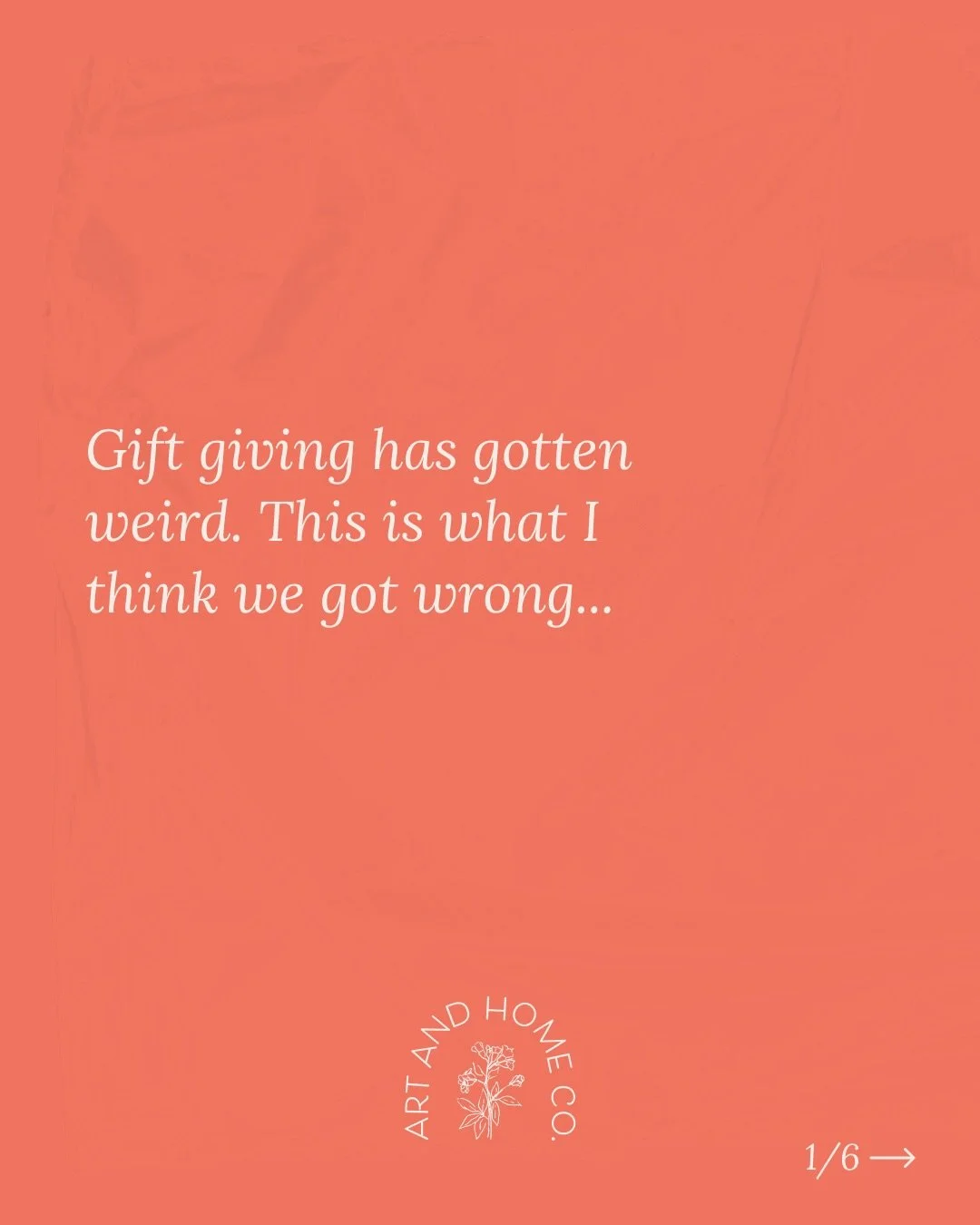 Gift giving has gotten weird. ⤵️

It became a transaction. A box to check. Something you do because you have to&mdash;with a gift card because it&rsquo;s safer, from a big retailer because it&rsquo;s faster. And both people know it. The giver and the