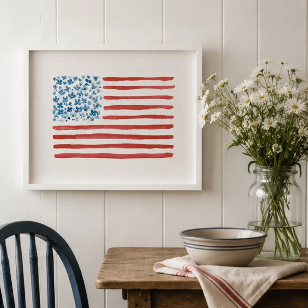 Floral American Flag Art Print 2-2.jpg