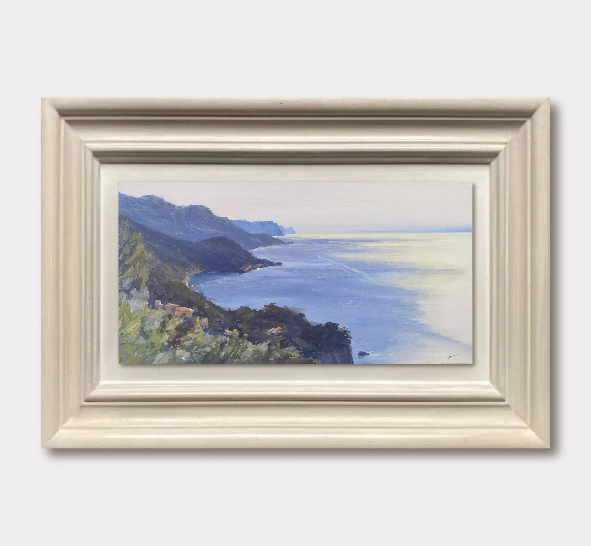 Sunlit Sea, Sundown framed 3.jpg