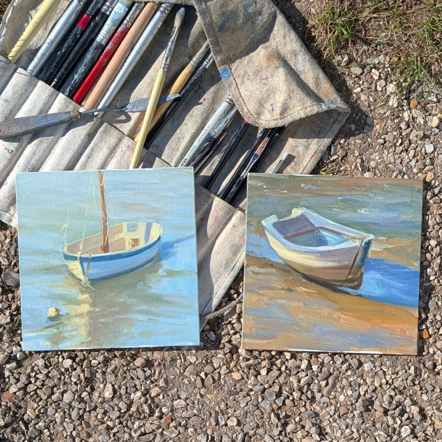 A few days spent painting in North Norfolk last month. Spring suddenly sprung and despite a fair bit of wind, it made for the perfect plein air conditions. 

I never cease to find inspiration in this little corner of the country. I am so drawn to boa