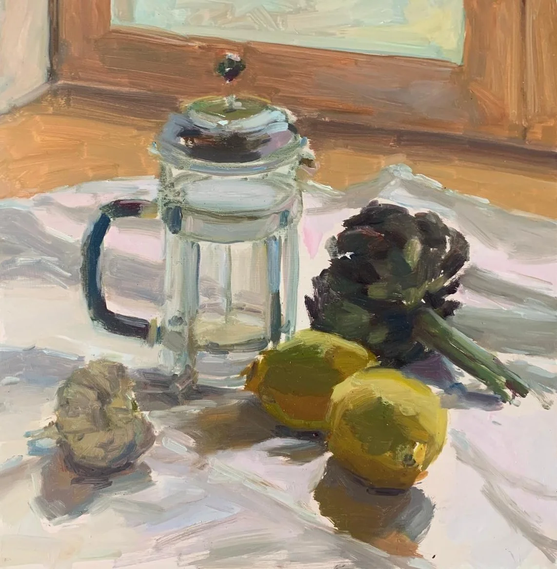 Cafetière & Lemons in the Window.jpeg