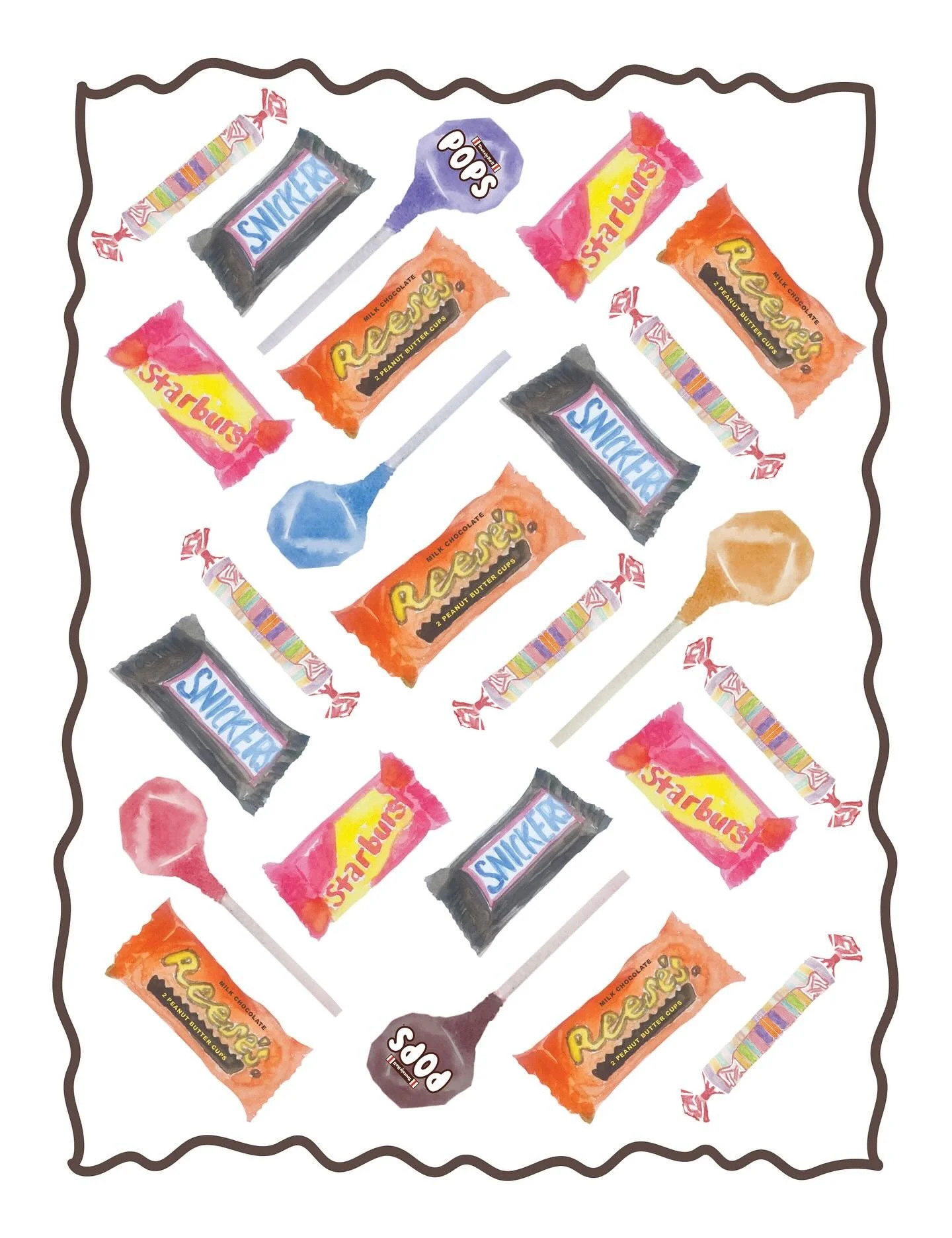 Happy Halloween 🕷️ 🕸️ 🍭 I painted the snickers and smarties for other projects this week, and my kids saw it and threw in their watercolor candy requests, so here we are!

#halloweencandy #watercolor #playfulart