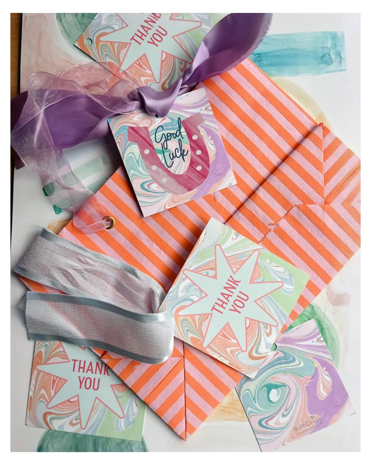 New marbled goodies and gift tags up on my site in time for the grads and the teachers 🎨 See my stories to shop.