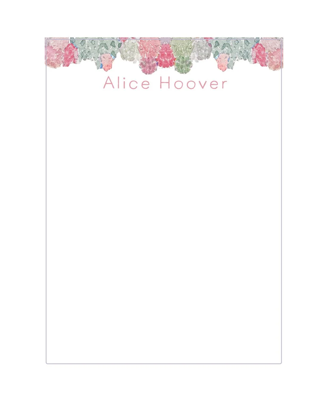 Hydrangea Notepad