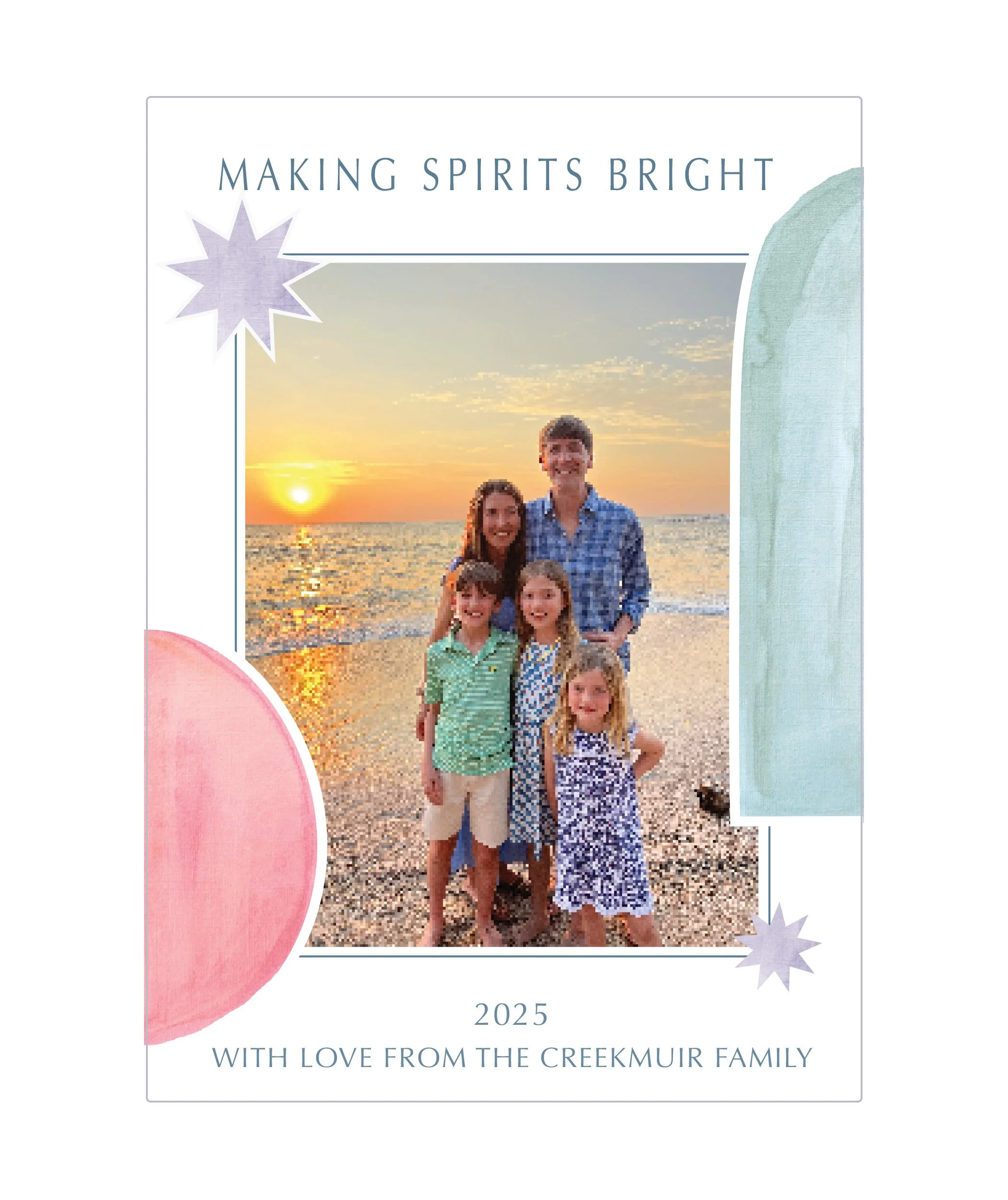 Sculptural Watercolor Photo Card