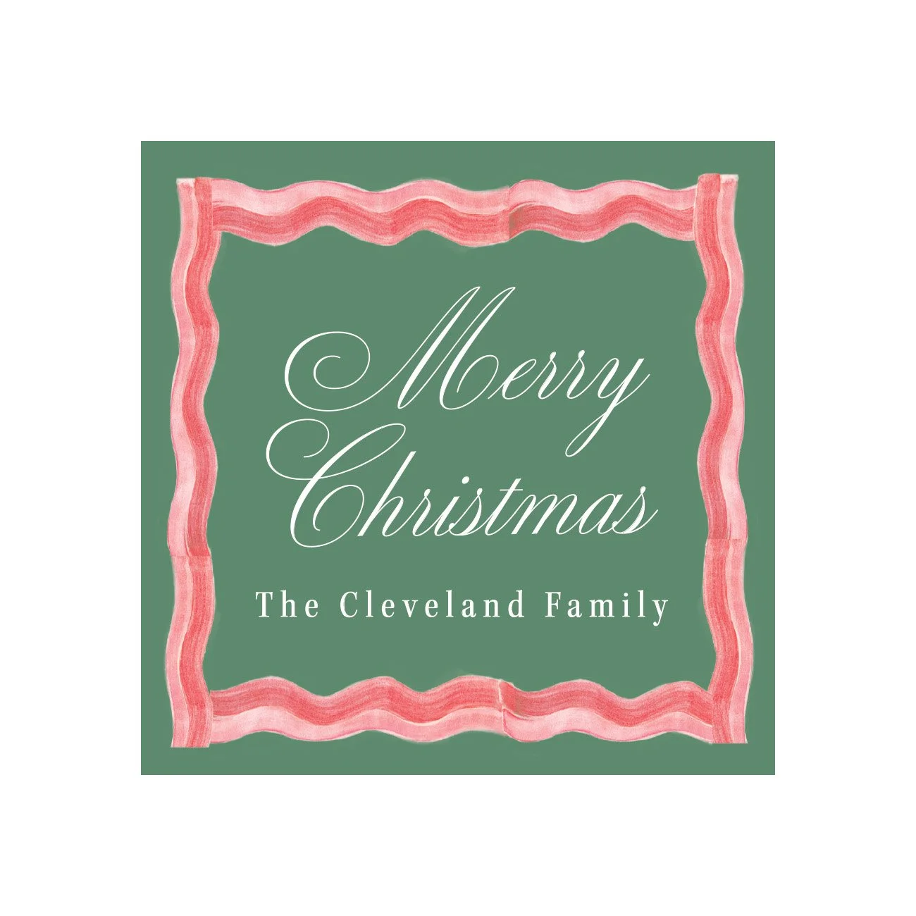 Wavy Watercolor Christmas Gift Tags