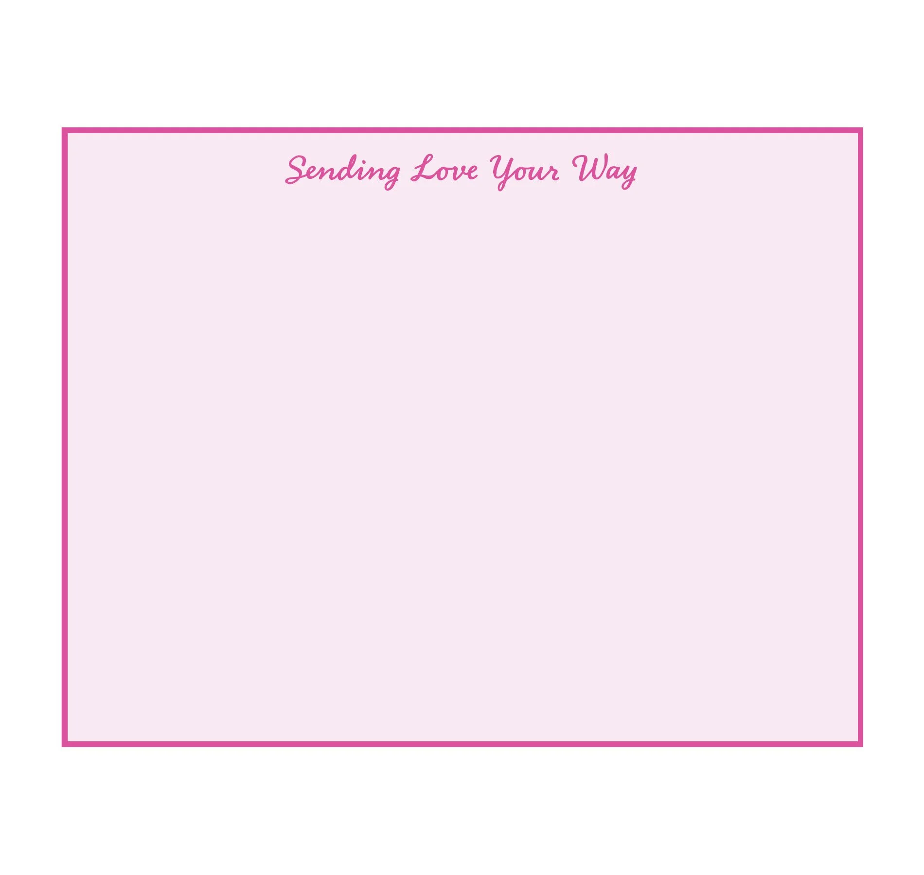 Sending Love Pink Notecards