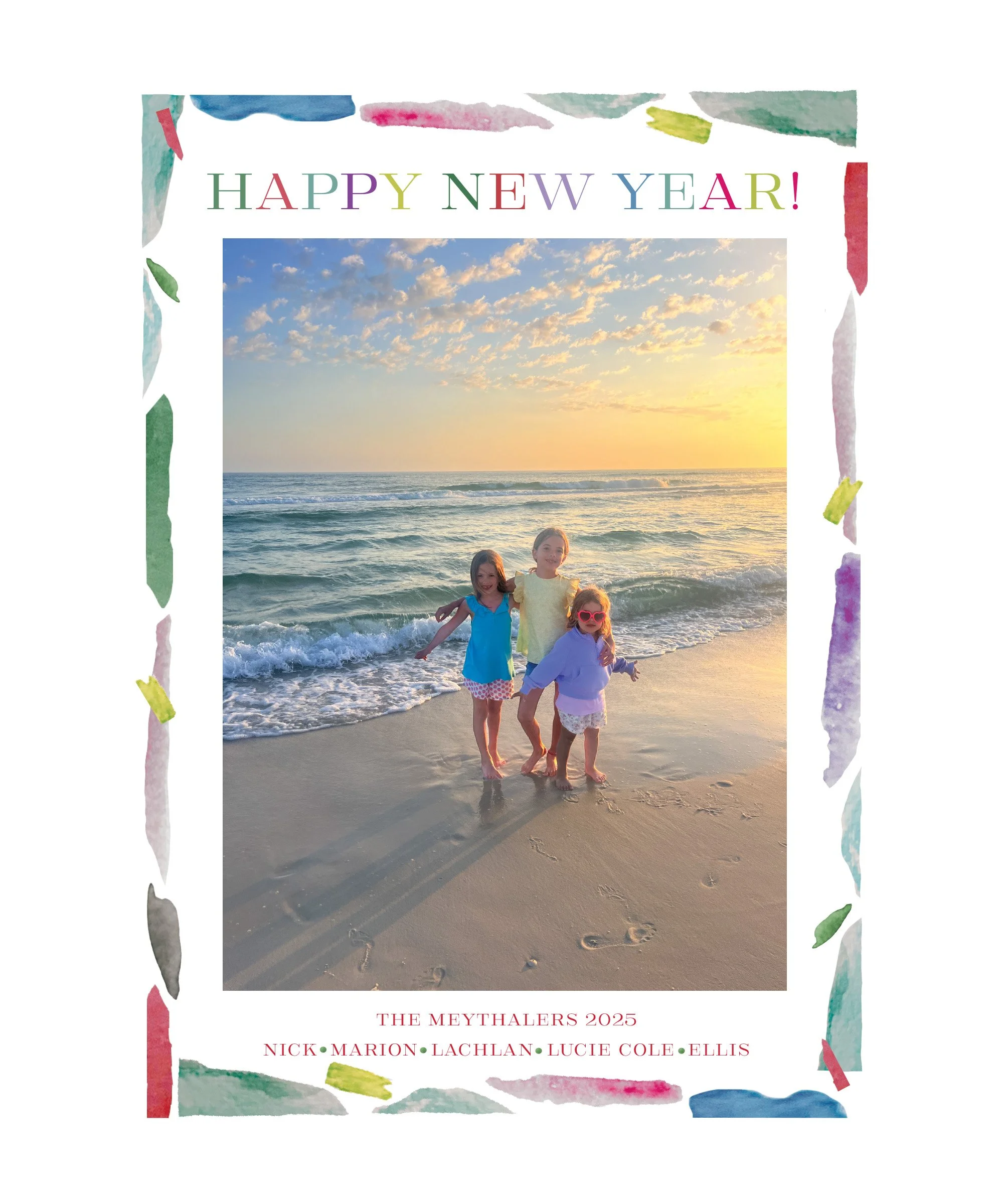 Christmas Confetti Photo Card