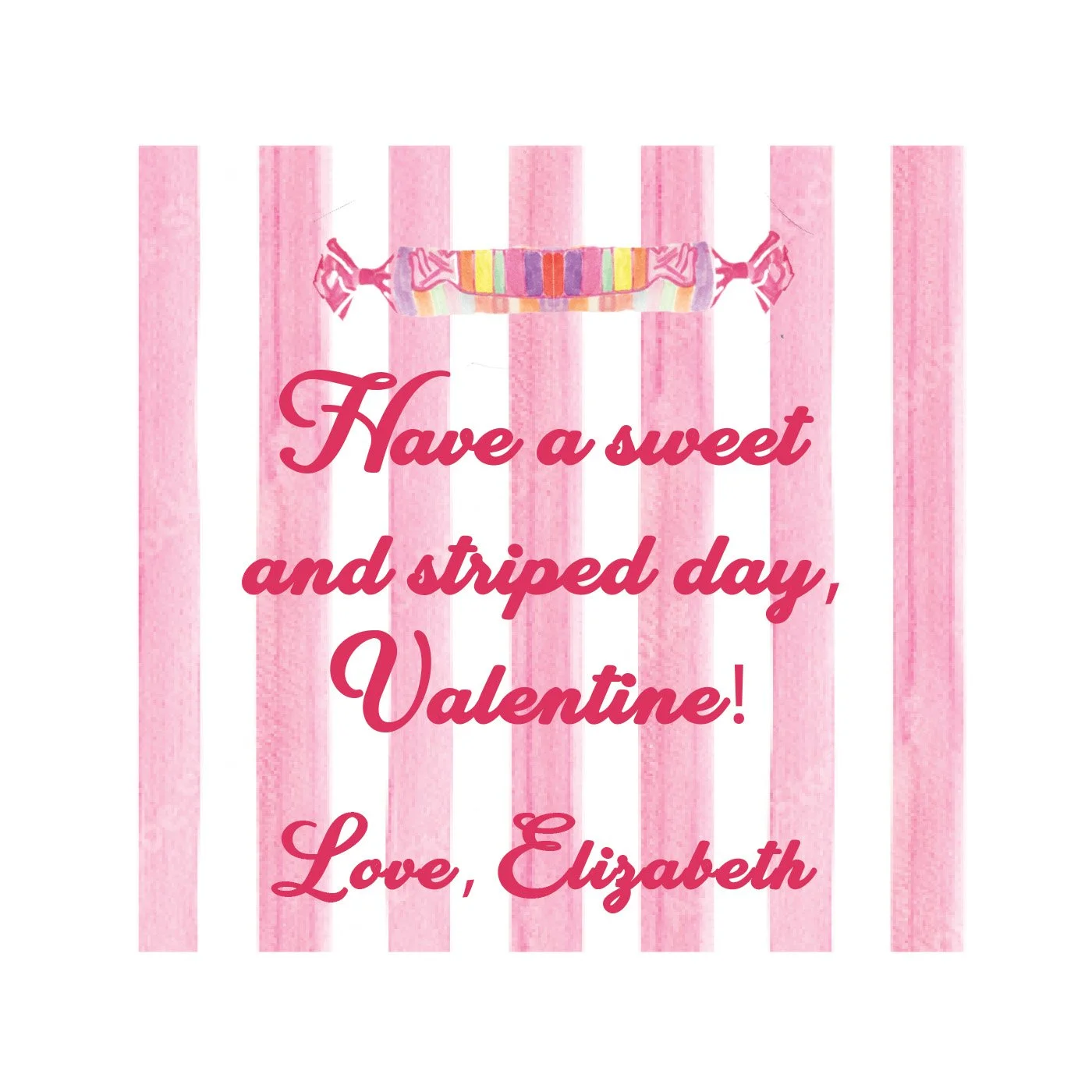 Sweet & Striped Printable Valentine's Tags