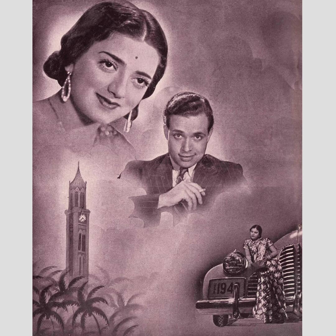 I love these dream-like collage images from the publicity campaign for Holiday in Bombay, or Bambai Ki Sair (1941). Directed by Sarvottam Badami the film may be called 1941's &quot;Indian Matchmaking&quot; 🙃 The heroine, Sudha (Sabita Devi), is &quo