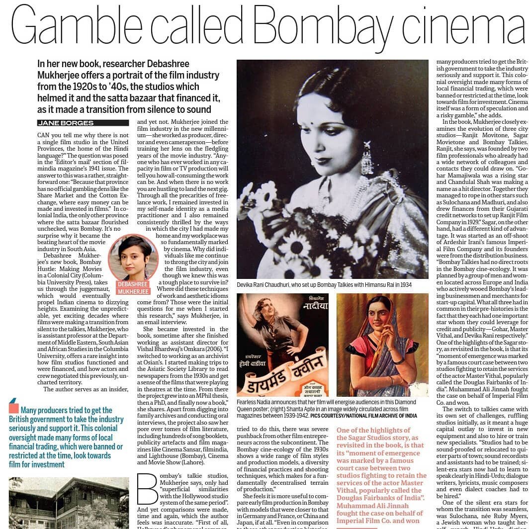 A feature on my new book is out in the Sunday Midday! Thanks @janeborges87 for a detailed write-up. I am really excited for folks in Bombay to read the book because an in-depth understanding of the history of the film industry will also help counter 