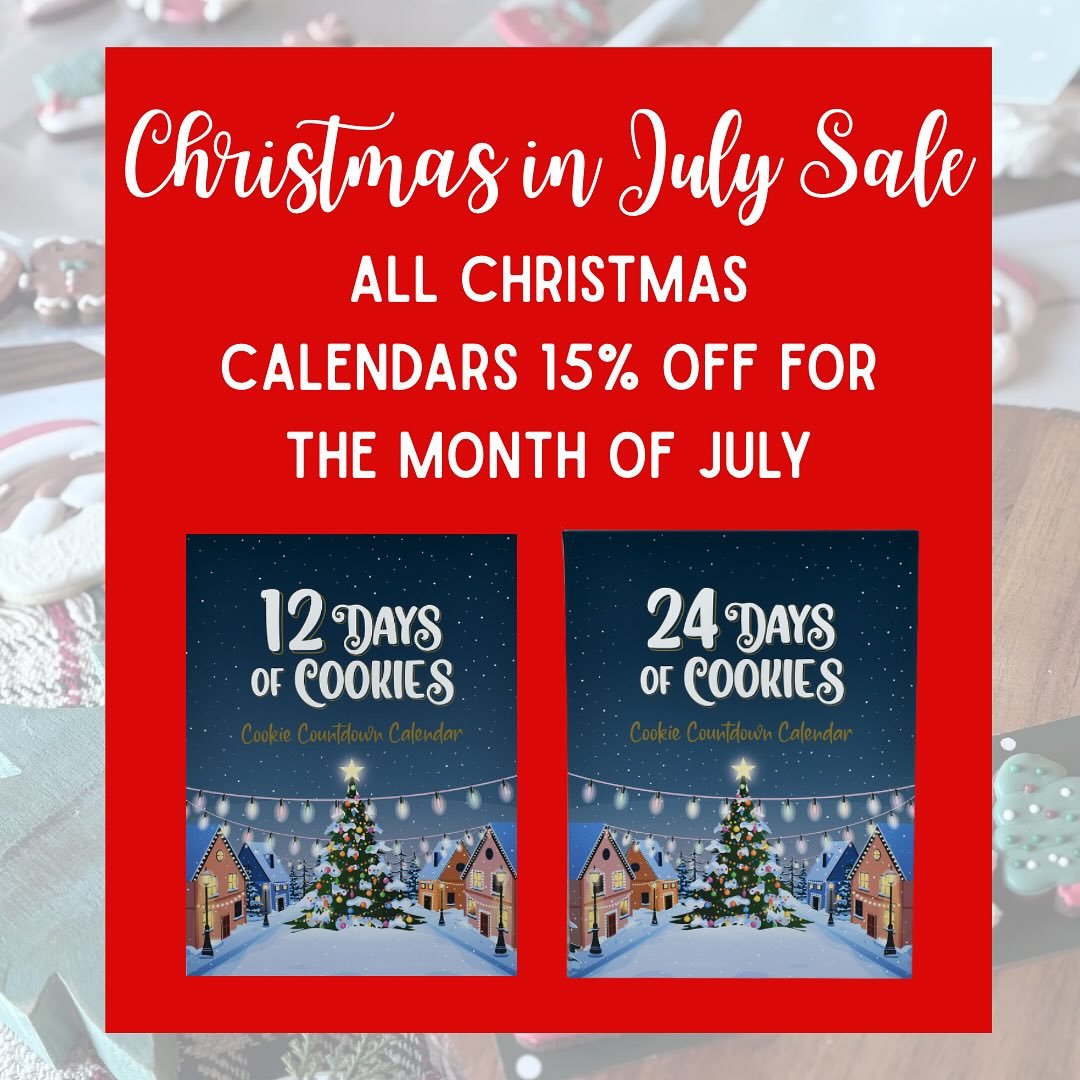 We are excited to announce that for the month of July, we will be having a Christmas in July sale with our cookie calendars.

All calendars will be 15% off!&nbsp;

These are the perfect way to countdown the days until Christmas during the month of De