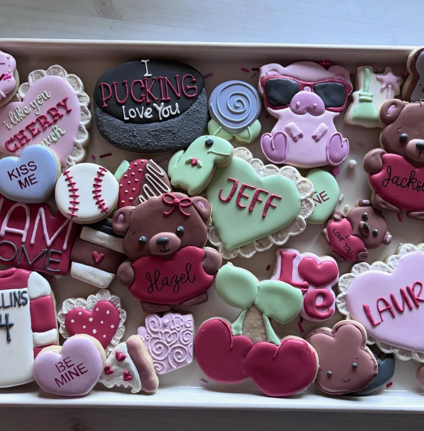 A little flashback of some Valentine&rsquo;s Day cookies over the years. The first set is from 2025 and the rest goes all the way back to 2018.

Valentine&rsquo;s Day is one of my favorite holidays to decorate for! We are planning to have a small Val