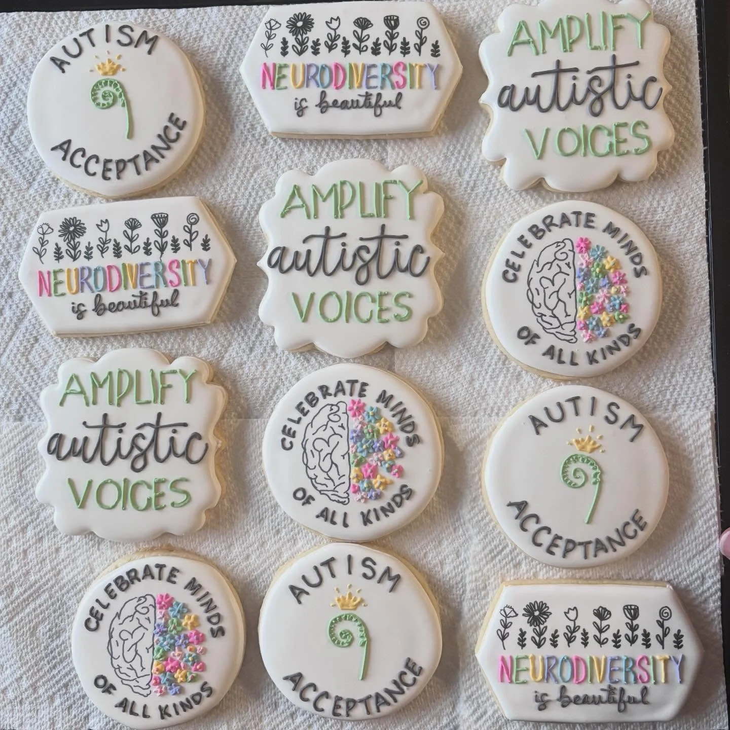 April is Autism Acceptance month and we got to make these cookies for @kabh_littleroyals . This is our 3rd year making cookies for them. I love these new designs ✨

#autismacceptance #williston #burlington #vermontmade