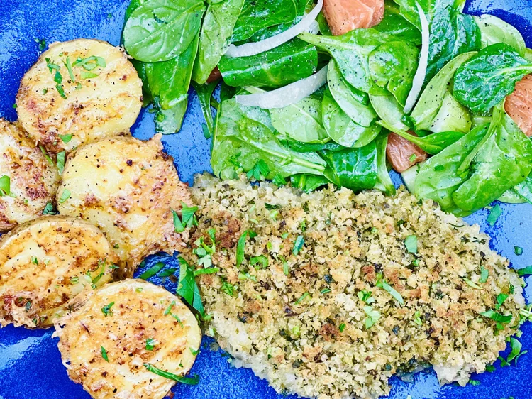 Herby Sourdough Baked Chicken (Low FODMAP) — IBS Game Changer