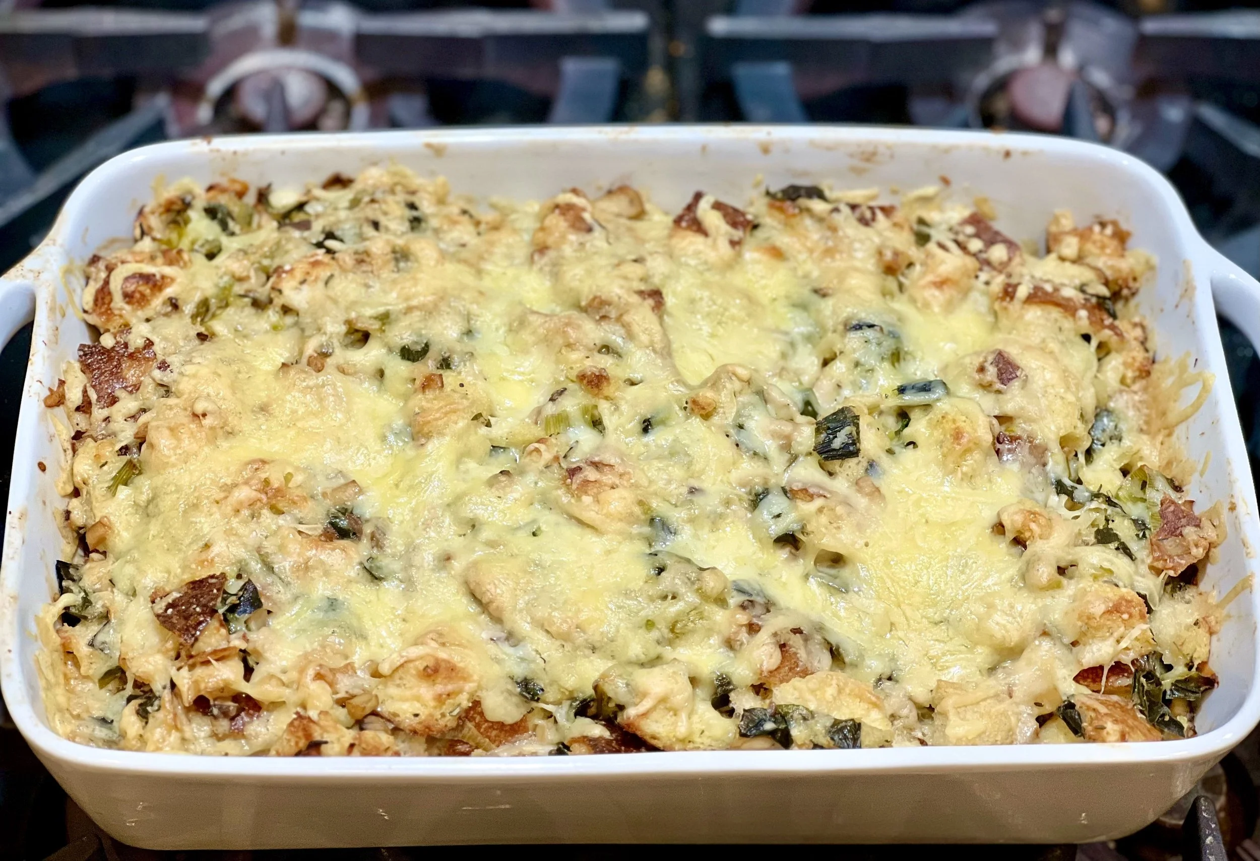 Brandon’s Cheesy Mushroom and Leek Bread Stuffing (Low FODMAP) — IBS