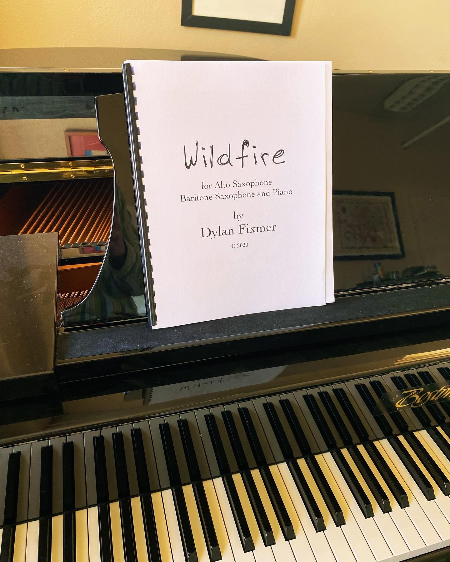 Hot of the presses! 🔥🎶 Wildfire for alto sax, bari sax and piano! Available at my online store- https://www.dylanfixmermusic.com/store/p/wildfire-piano-trio-for-alto-sax-bari-sax-and-piano-2020