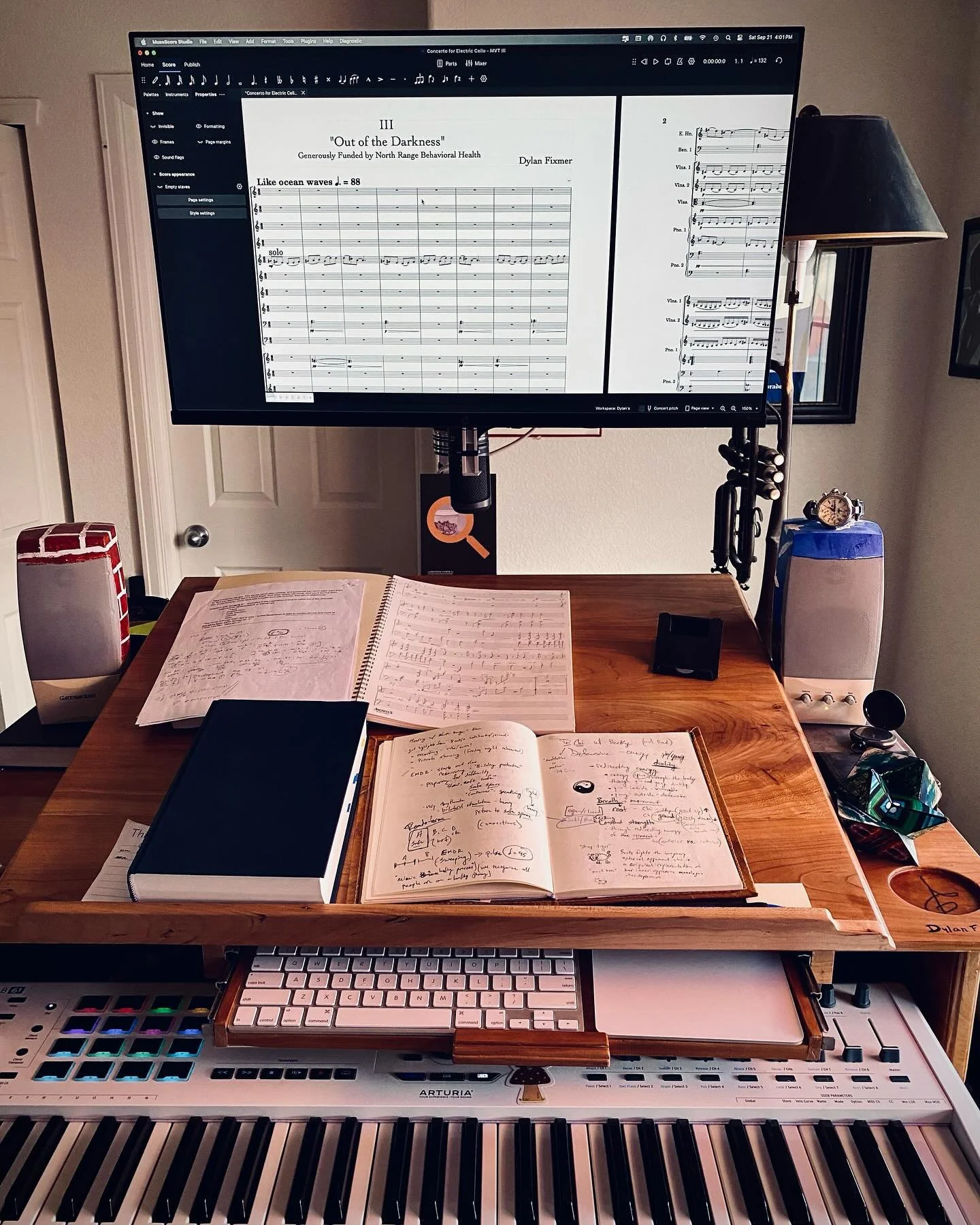 After a year and a half, the first draft of my Concerto for Electric Cello - commissioned by @bjocello and generously supported by @nrbh_where_hope_begins, @weldfound and all of the wonderful supporters in the consortium to commission - is finally co