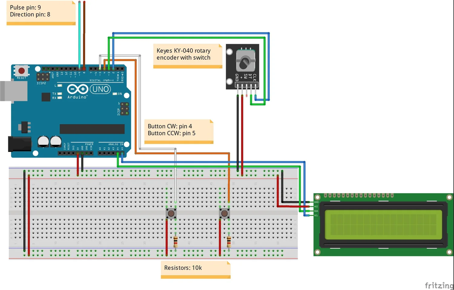 Stepper motor control with buttons and rotary encoder — Curious Scientist