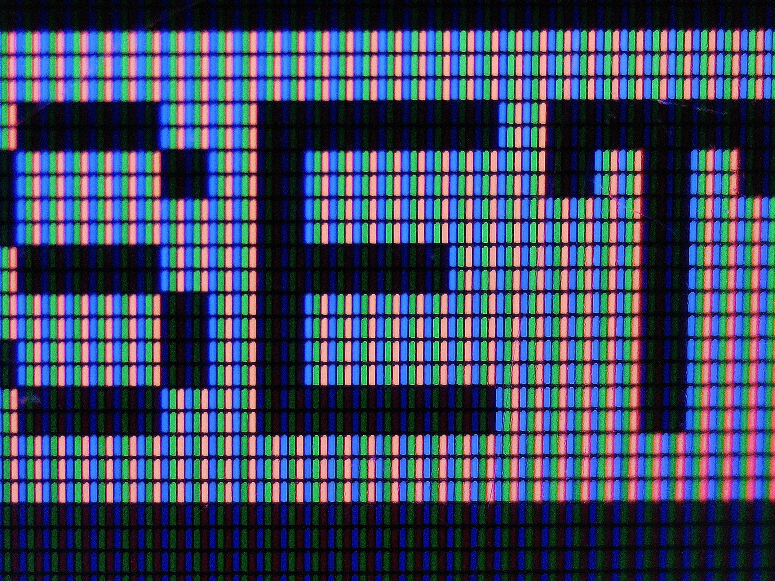 Pixels on a TFT LCD 
