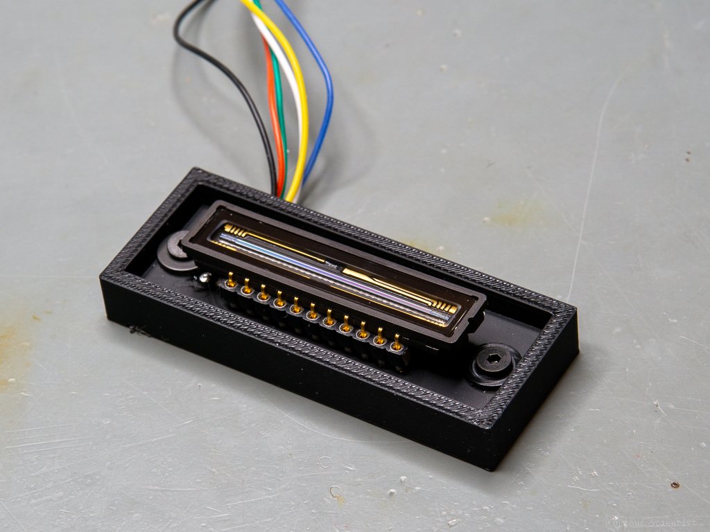 PCB in a 3d-printed cradle