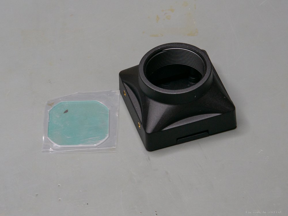 C mount lens shell with an IR filter lens