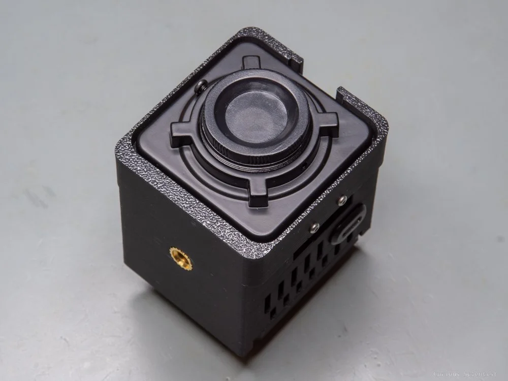 C-mount side of the camera housing