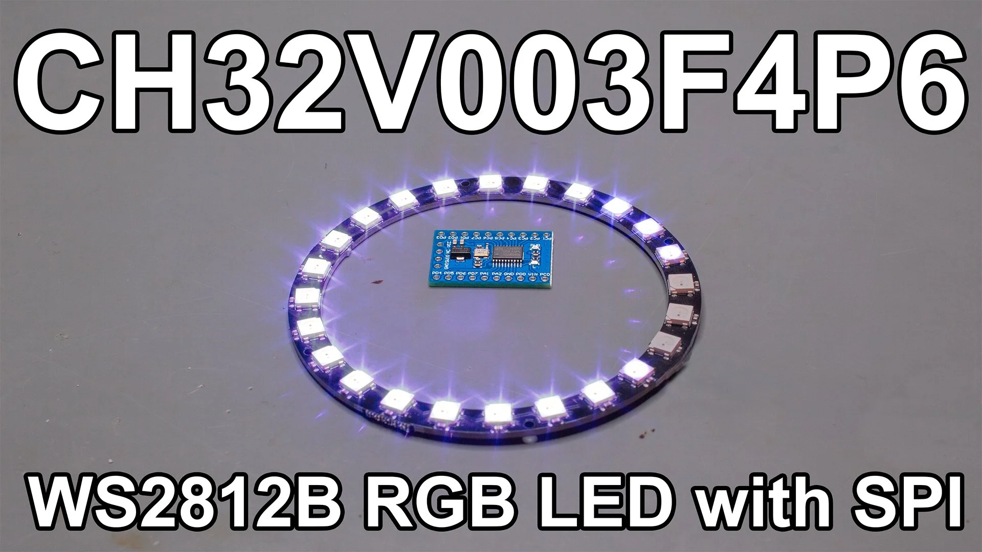 CH32V003F4P6 with WS2812B RGB LEDs