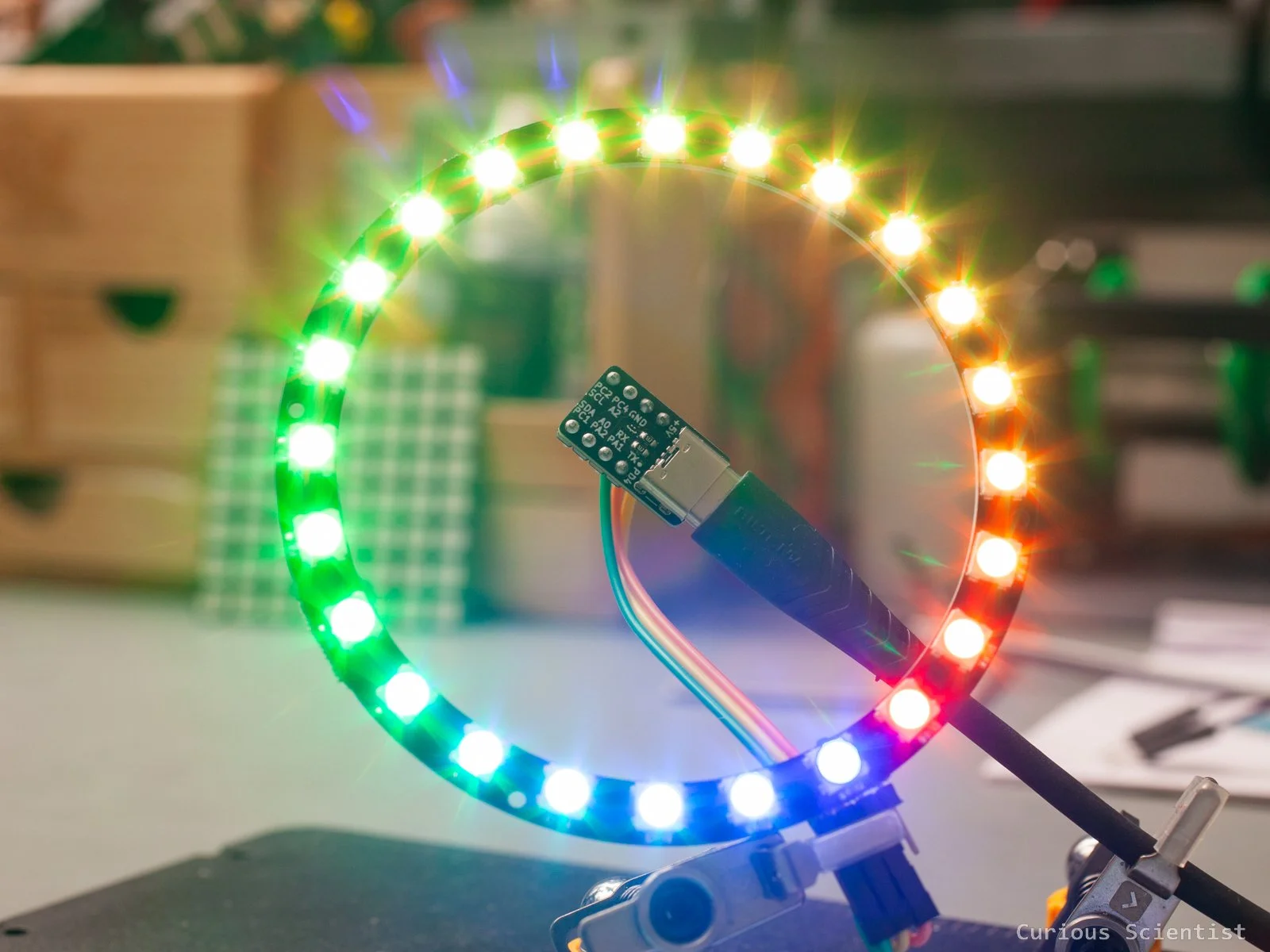 A tiny microcontroller board based on the CH32V003J4M6 chip