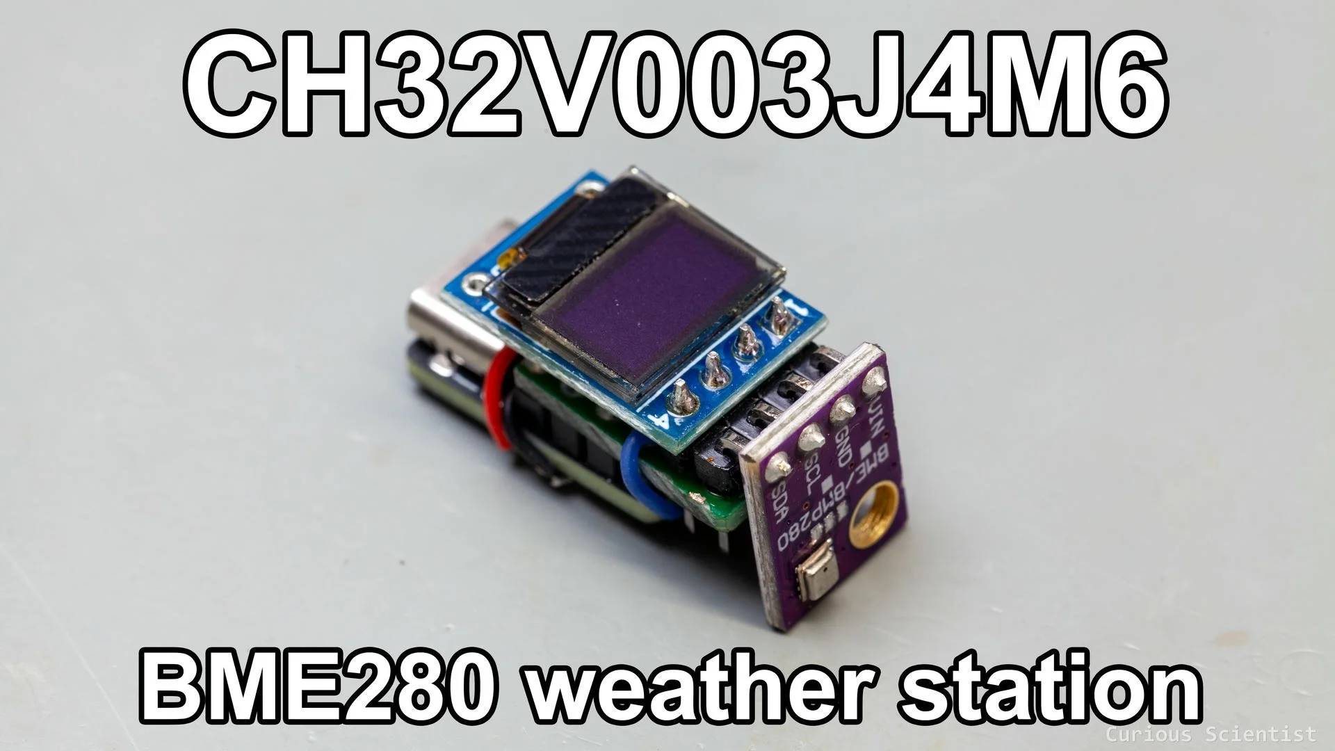 Mini weather station with the BME280 and the CH32V003J4M6
