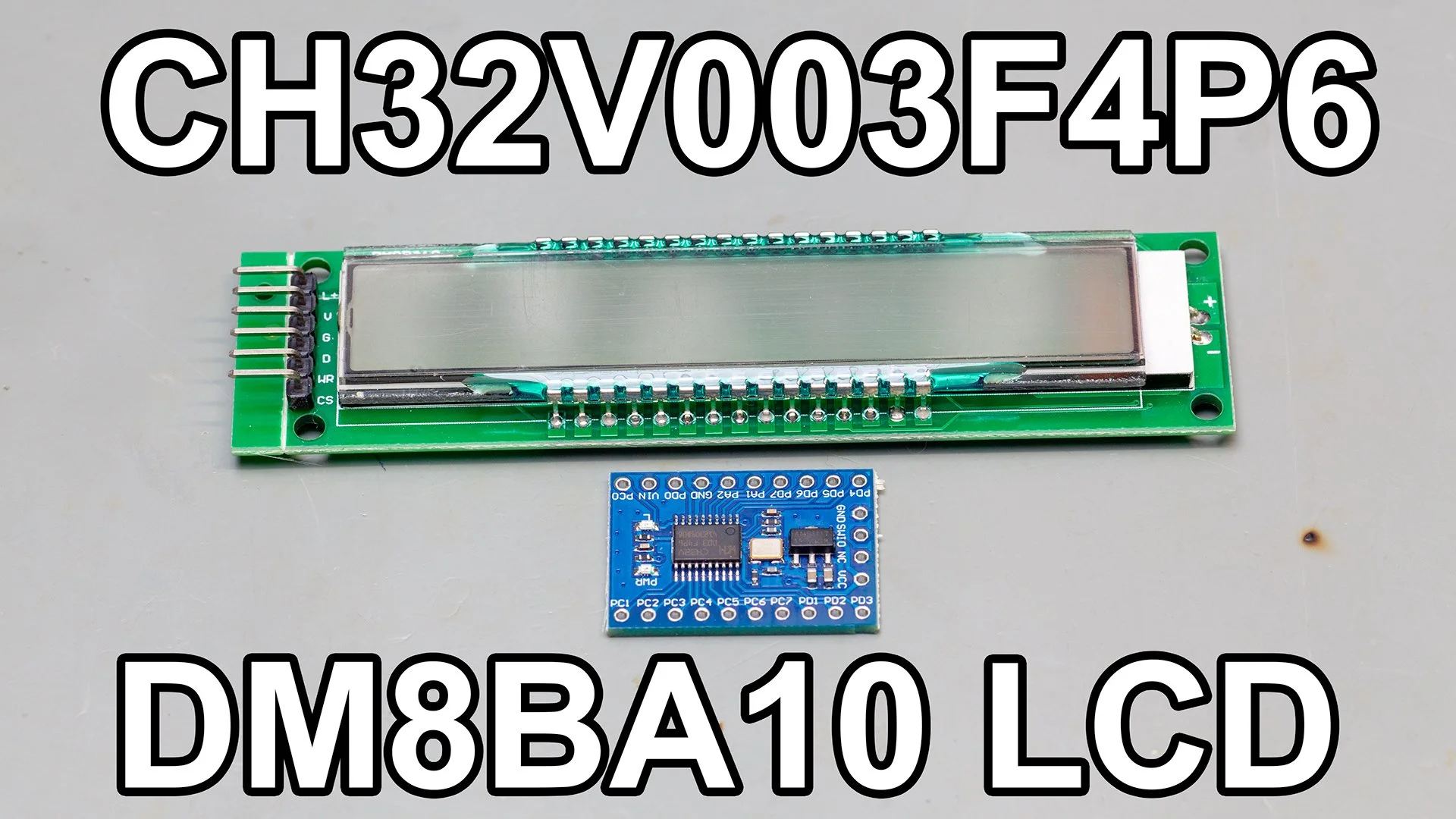 CH32V003F4P6 with DM8BA10 alphanumeric display