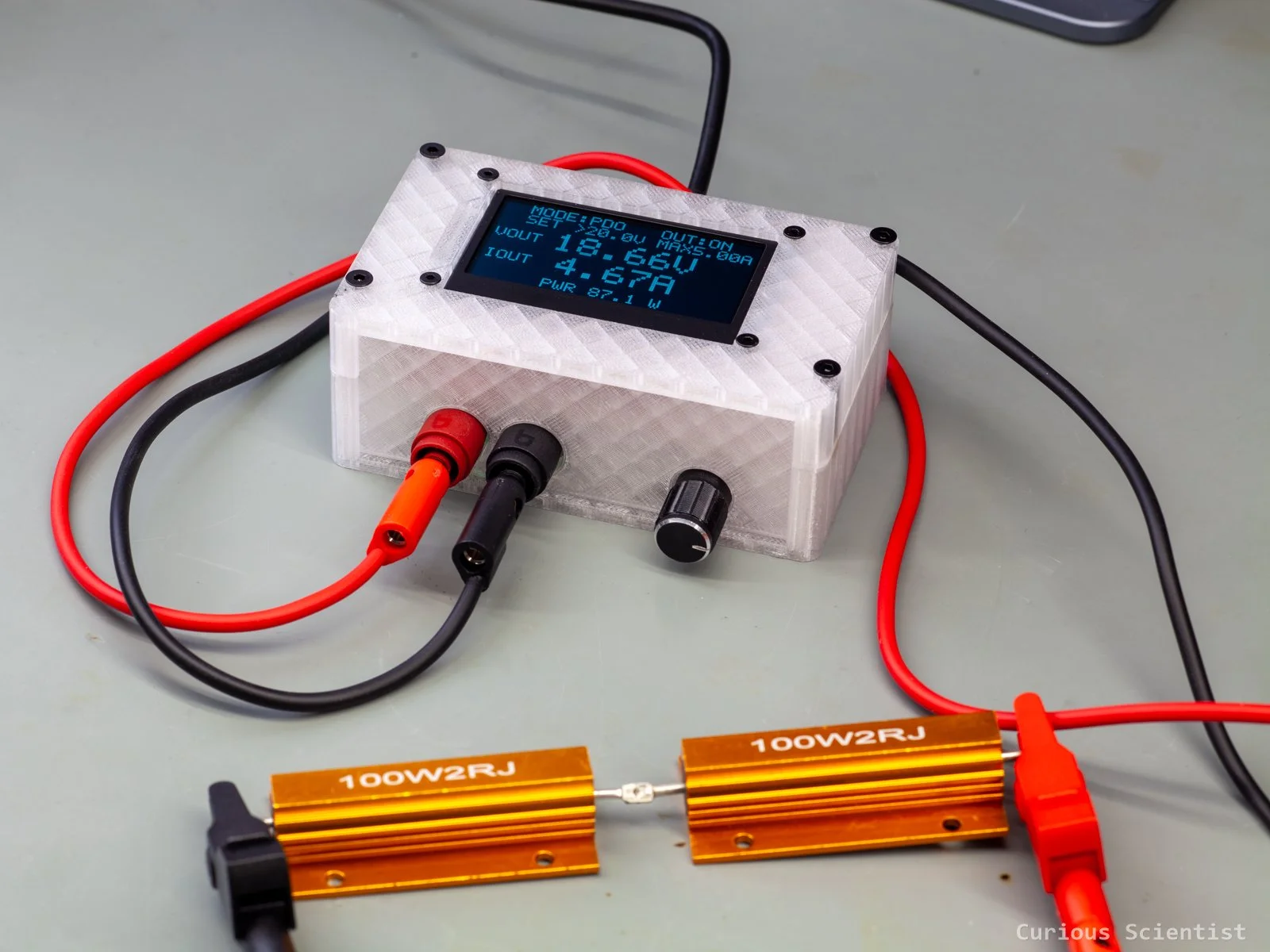 100 W USB PD Programmable Power Supply with OLED display