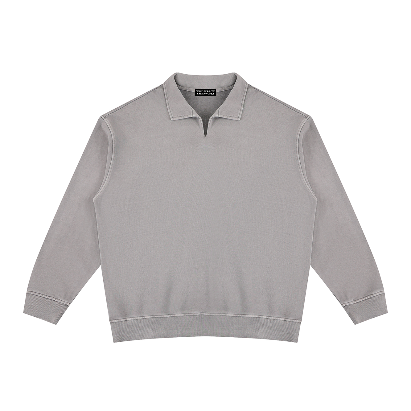 Unisex Vintage Wash Collared Sweatshirt