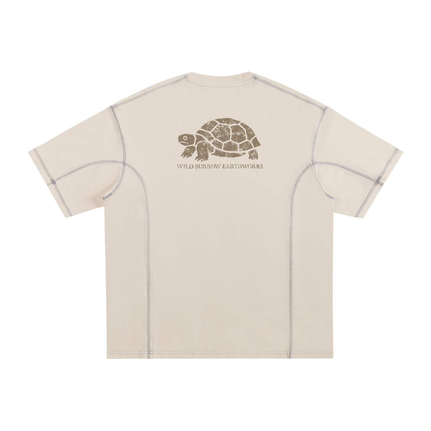 Streetwear Contrast-Stitched Cotton Gopher Tortoise T-Shirt