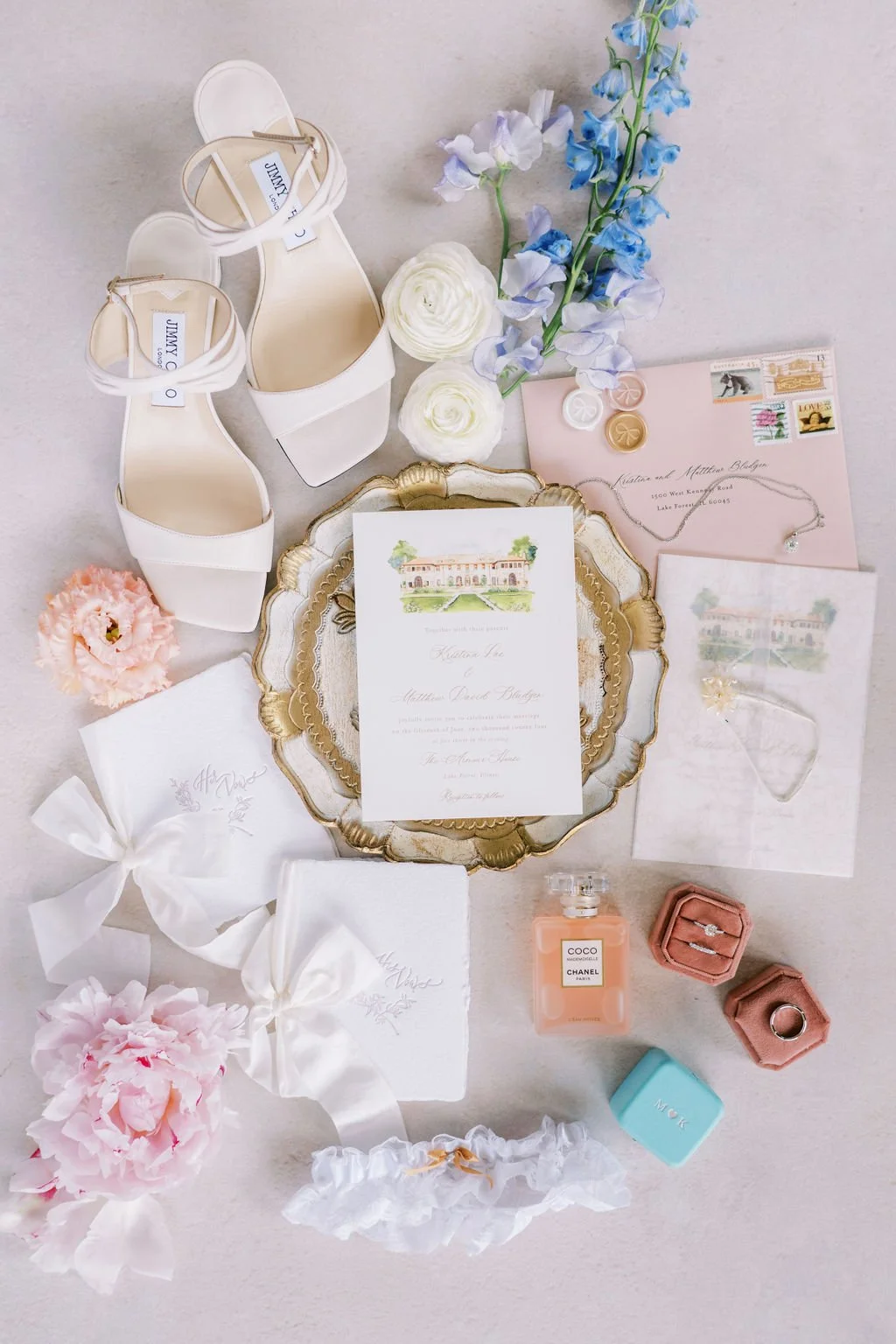 Bride Details Flatlay