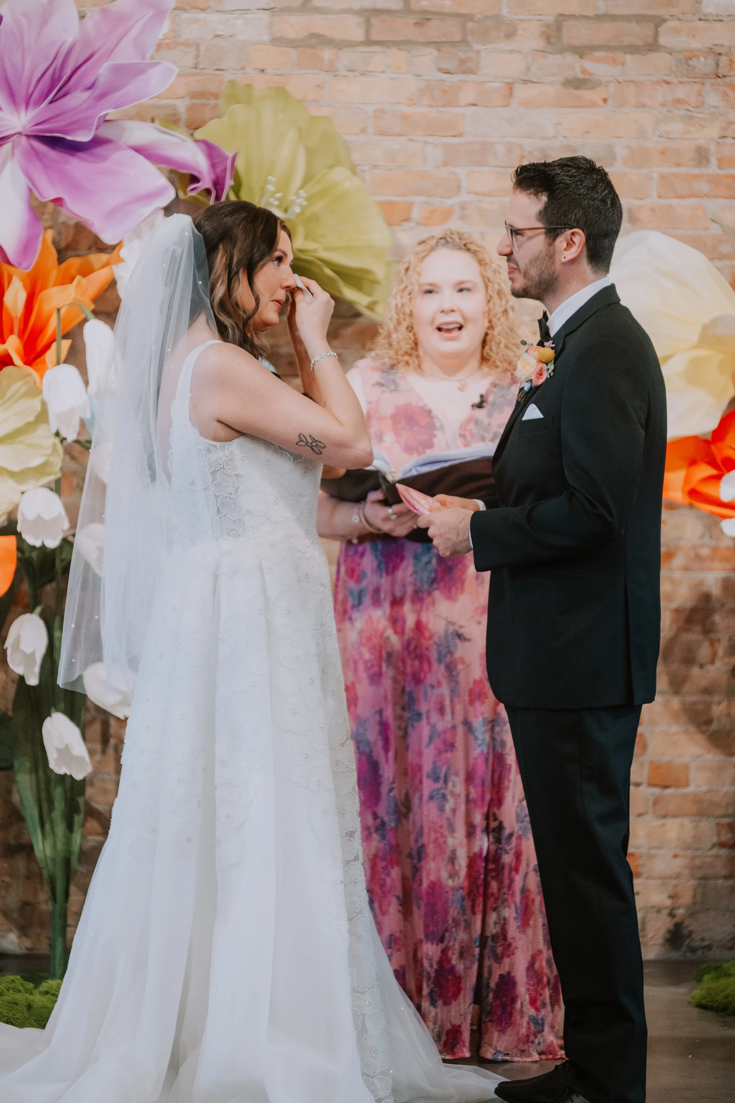 Brix on the Fox Paper Flower Wedding