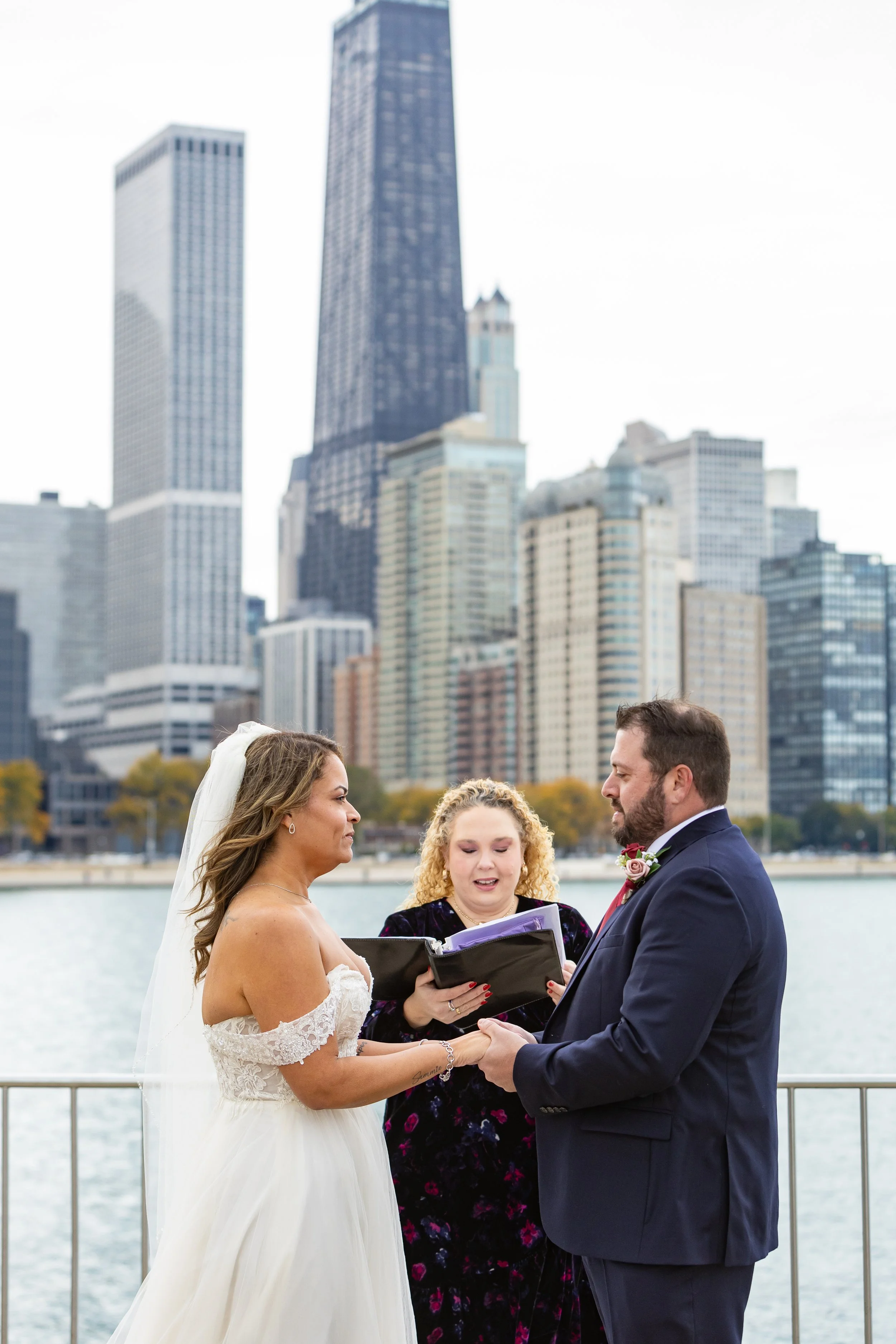 Couple with Personalized elopement ceremony officiant Olive Park