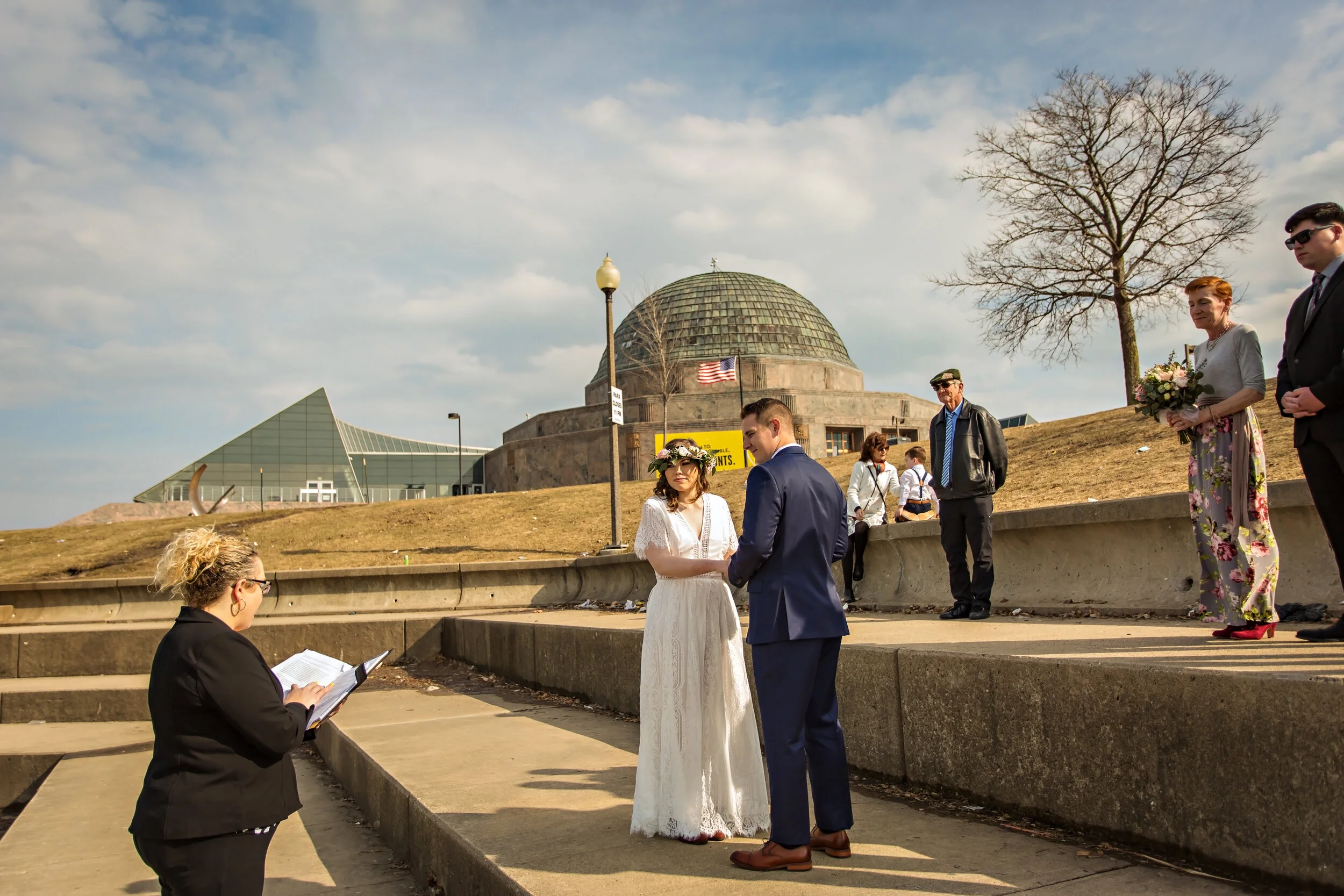 Planetarium Chicago Elopement Wedding Officiant