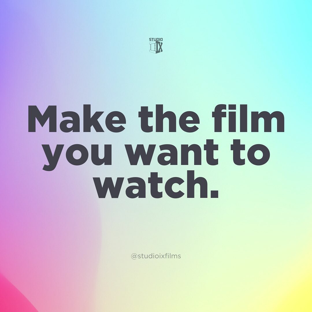 Some simple advice &bull; Stop trying to figure out what everyone else wants and make the film YOU want to watch. 
&bull;
&bull;
&bull;
#studioixfilms #womeninfilm #womxninfilm #advice #adviceforfilmmakers #femalefilmmakers #mondaymotivation #mondaym