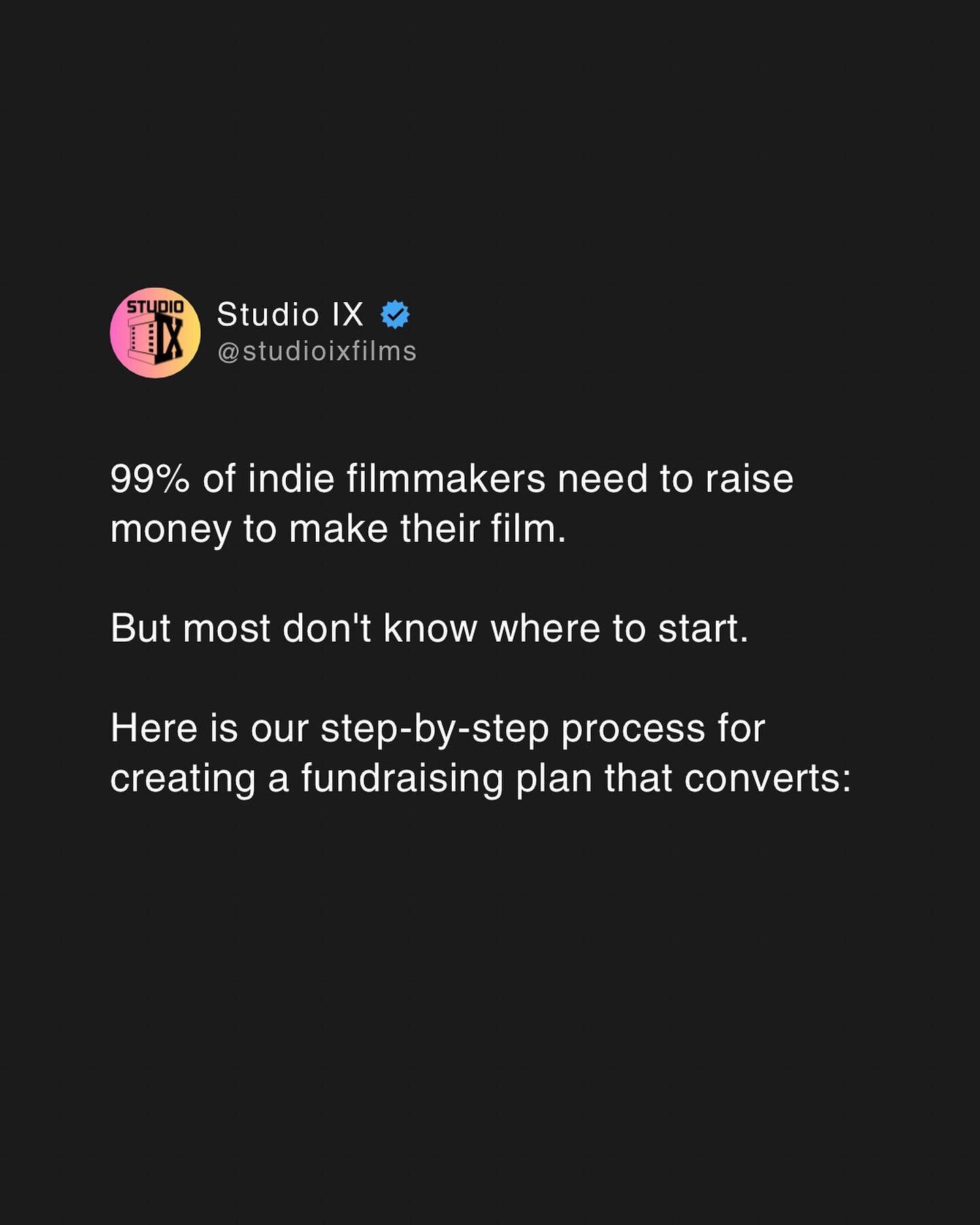 How to start building a fundraising plan when you&rsquo;re starting from scratch 🤑

&mdash;&mdash;&mdash;&mdash;&mdash;&mdash;&mdash;&mdash;&mdash;

If you hate fundraising, you&rsquo;re not alone. Almost every filmmaker we work with struggles with 