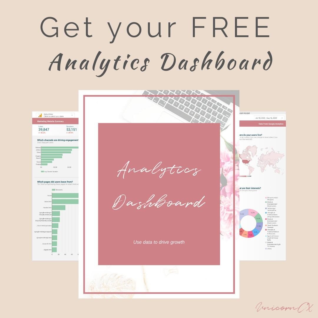 #FreebieFriday I know analytics isn&rsquo;t an exciting part of business for most people (which is crazy to me 😝), so I decided to give away the dashboard that I use to track website traffic away for FREE! This dashboard takes only a few minutes to 