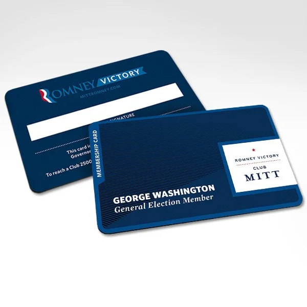 Club Mitt card design (collectible for high dollar donors)
