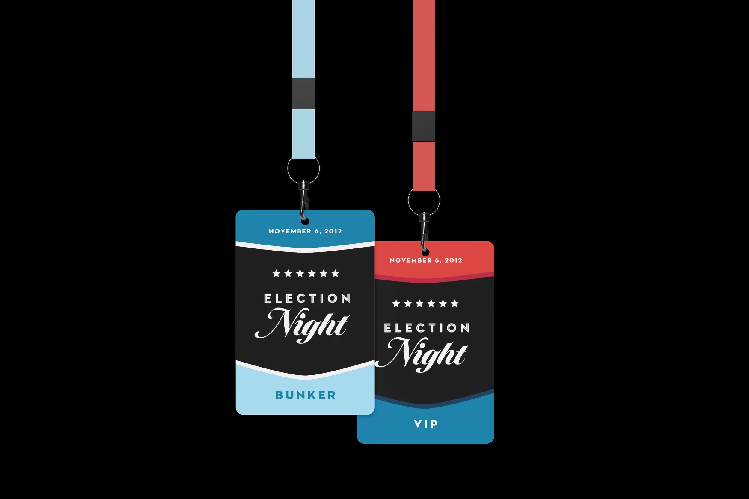 Election night badges