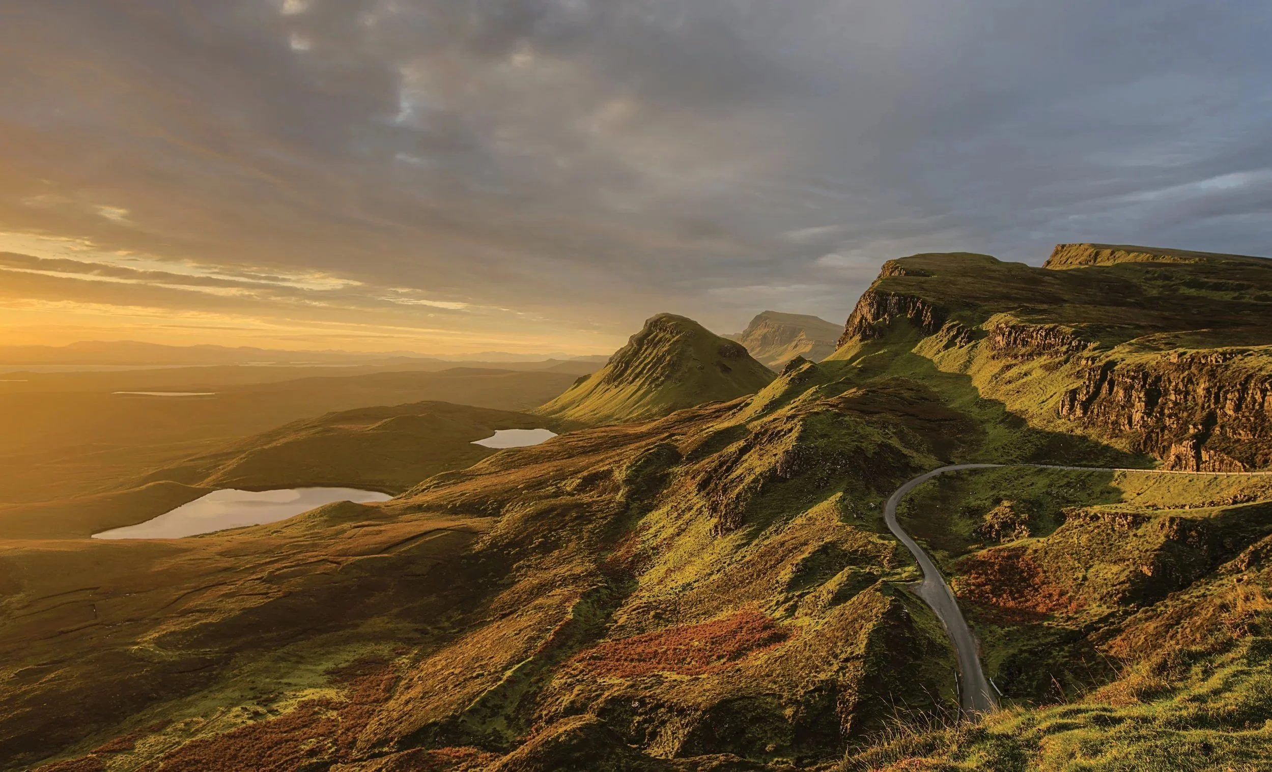 An image of the Scottish Highlands at sunset