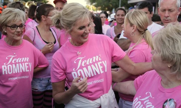 A favorite—shirts I made for first lady hopeful Ann Romney's breast cancer walk