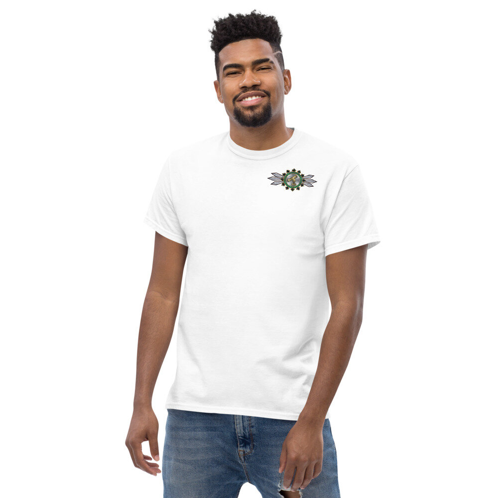 Men's heavyweight tee with LAAS logo — Los Angeles Astronomical Society