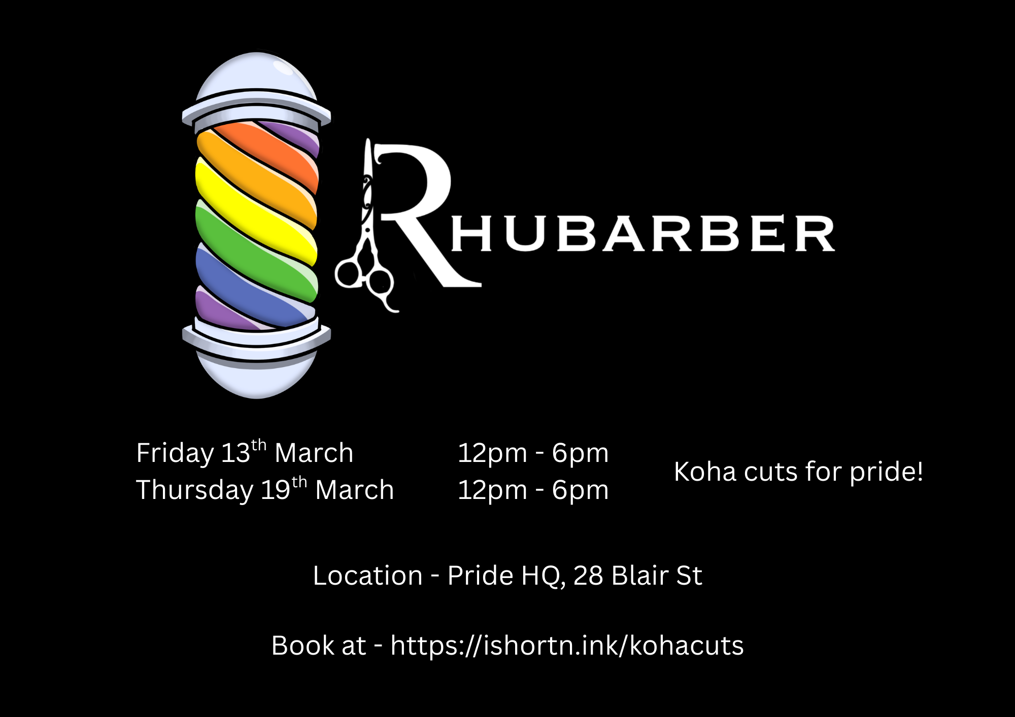 Koha cuts for Pride with Rhubarber