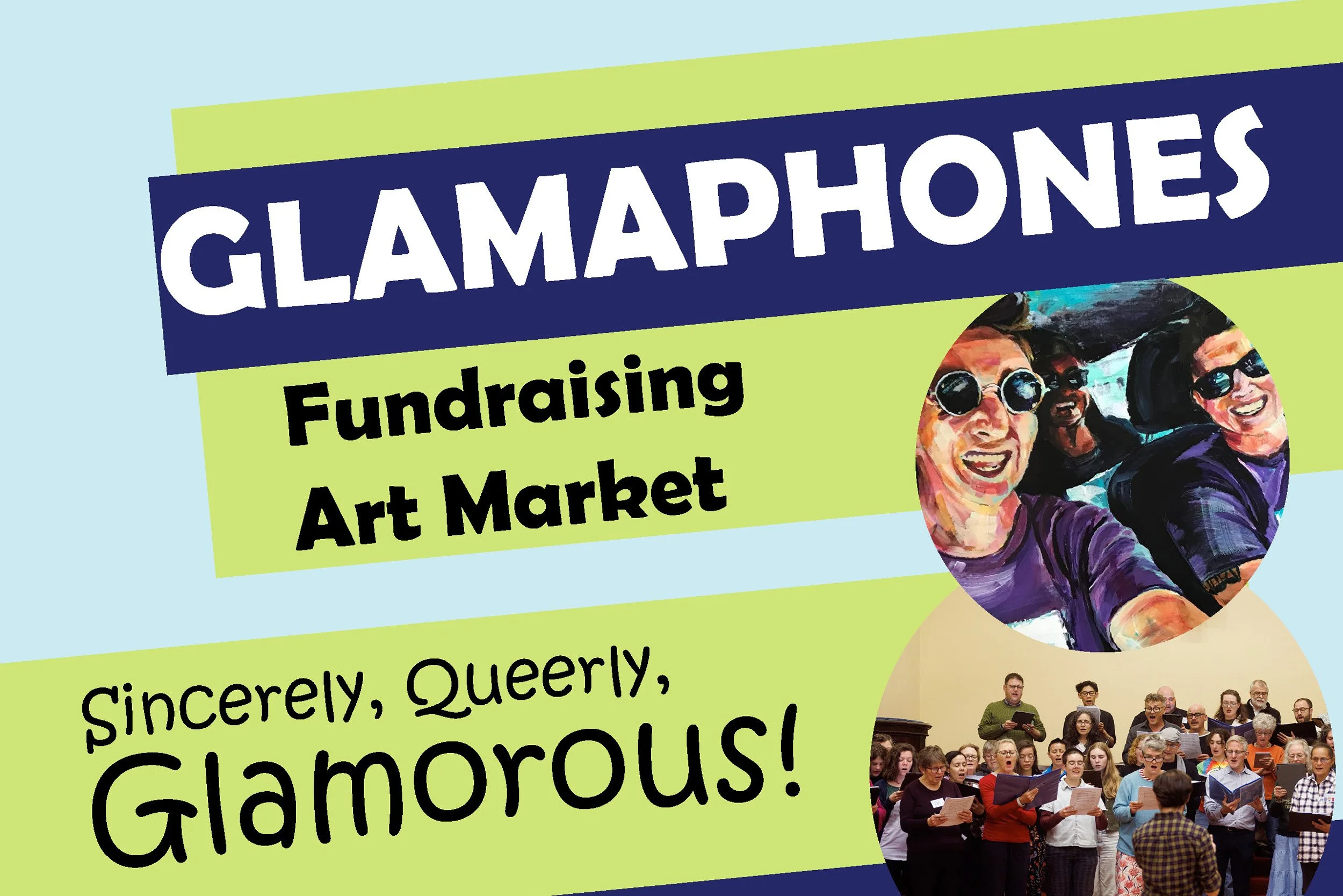 Glamaphones fundraising art market: Sincerely, Queerly, Glamorous!